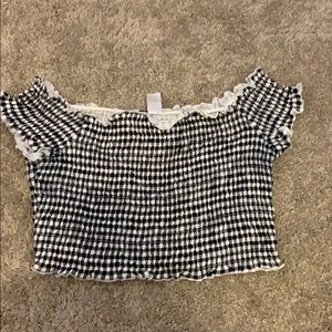 Over the shoulder crop top